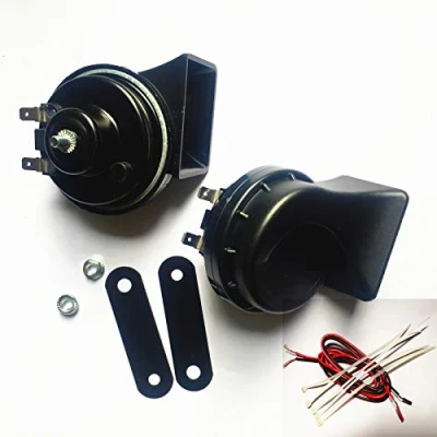 Image of YIYDA Car Horn Motorcycle 140DB High and Low Tone with Bracket Black Universal loudspeaker Waterproof Weather Resistant Electric Truck for any 12V SUV ect