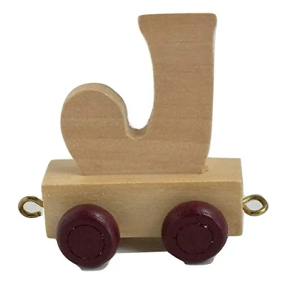 Image of Childrens Personalised Wooden Alphabet Letter Train A Z Name Set All Letters Available (Letter J)