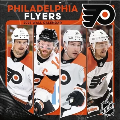 Image of TURNER SPORTS Philadelphia Flyers 2025 12x12 Team Wall Calendar (25998011951)