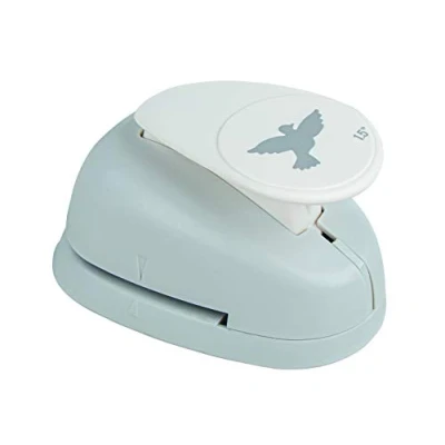Image of Rayher Paper Craft Punch with Dove Design, Lever for Card Making and Scrapbooking, 2.54cm, 1&quot;, 89841000