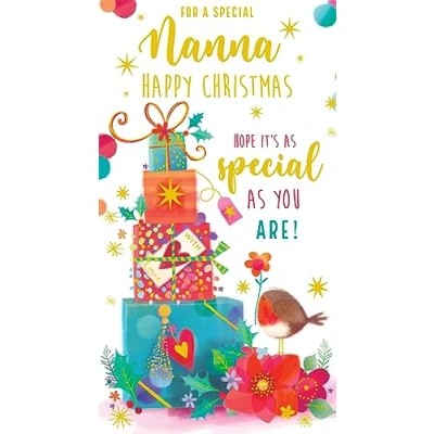 Image of Nanna Christmas Card Hope It Is As Special You Are 9&quot; x 5&quot;