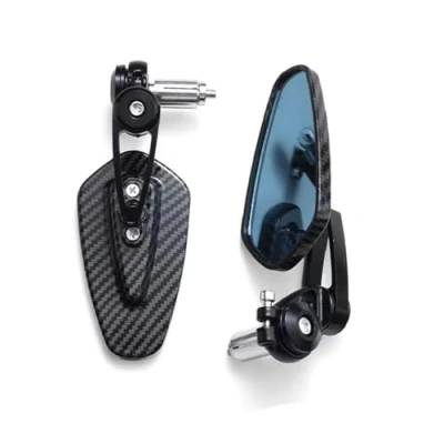Image of Handlebar Rear View Side Mirrors 7/8&quot; 22mm Motorcycle Rearview Mirror Modified Inverted Motorbike Accessories(Carbon)