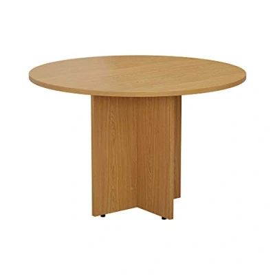 Image of TC Group 1100mm Circular Meeting Table Oak