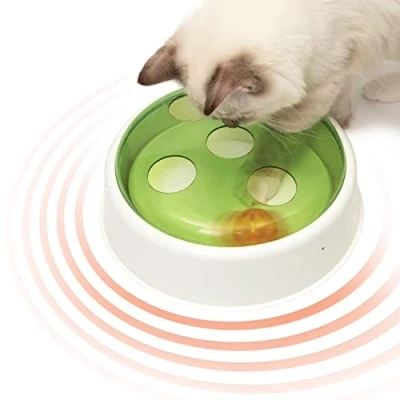 Image of Catit Senses 2.0 Ball Dome, Interactive Cat Toy, White and Green