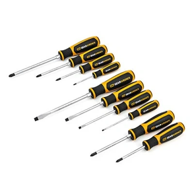 Image of GEARWRENCH 10 Pc. Phillips/Slotted/Pozidriv Dual Material Screwdriver Set 80060H