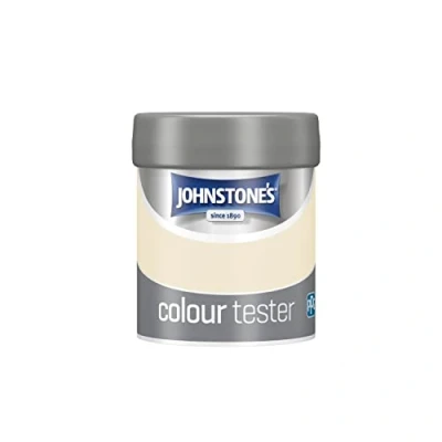 Image of Johnstone&#039;s Paint Tester Pots Wall &amp; Ceiling Magnolia Emulsion Easy to Apply Dry in 1 2 Hours 75ml