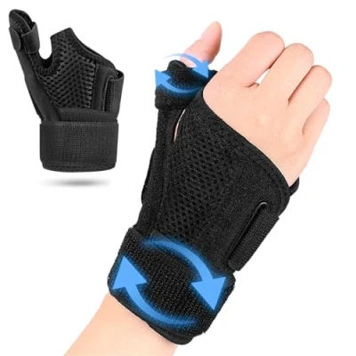 Image of UZSUZZ Thumb Splint Support Brace, for Hand Support, Adjustable Arthritis, Tendonitis, Carpal Tunnel and Sprain, Fits Right &amp; Left