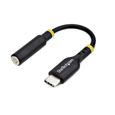 Image of StarTech.com USB C to 3.5mm TRRS Headphone/Headset Jack Audio Adapter, Type Aux Dongle, Hi Fi 32 bit DAC, For PC/Phone