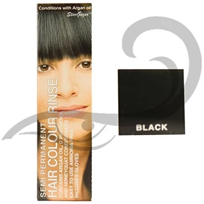 Image of Natural Tone Semi Permanent Hair Colour, Black. Contains D Pathenol (Pro Vitamin B5), Argan extract and Honeyquat to condition the hair.