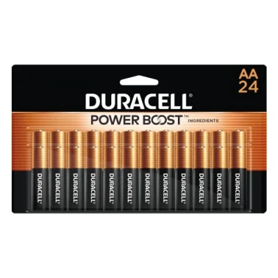 Image of Duracell CopperTop AA Alkaline Batteries long lasting, all purpose Double A battery for household and business 24 count