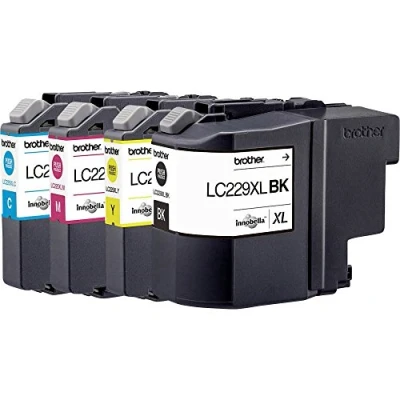 Image of Brother Original LC229XLVALBPDR ink cartridges Value Pack with Security Tag consisting of 4 XL (black, magenta, cyan, yellow)