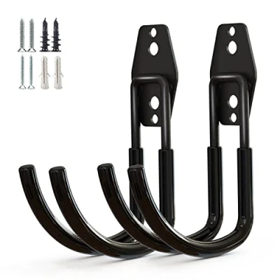 Image of PYBTOOL Heavy Duty Garage Storage Utility Hooks, Garden Hose Hanger, Steel Wall Mount Tool Organizer, Hanging Large J Hooks Organizer