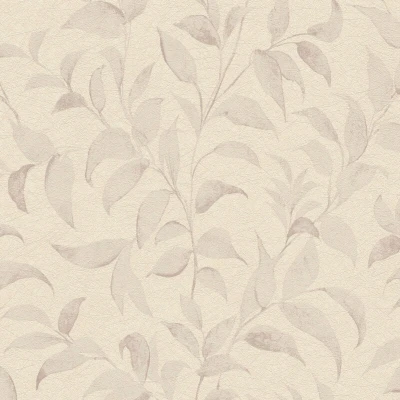 Image of Country style wallpaper wall Profhome 389625 hot embossed non woven textured with floral ornaments shimmering grey silver 5,33 m2