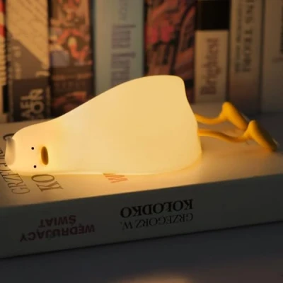Image of YISUN Duck Night Light, Light Kids, Squishy Silicone Cute Lamp, Rechargeable DimmablePortable Bedside Touch Nursery Baby for Breastfeeding Room