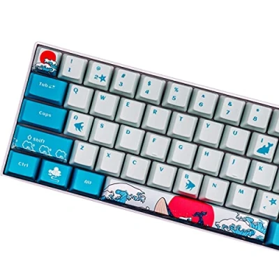 Image of Sunzit Keycaps, 61 Keycaps OEM PBT Full Set Keycap Dye Sublimation for GH60 / RK61 ALT61 Annie/Keyboard Poker Keys (only sell keycaps)