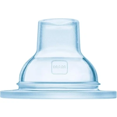 Image of MAM Extra Soft Bottle Spouts, Suitable for 4+ Months, Teats with SkinSoft Silicone, Fits all Baby Bottles, Feeding Essentials, Pack of 2