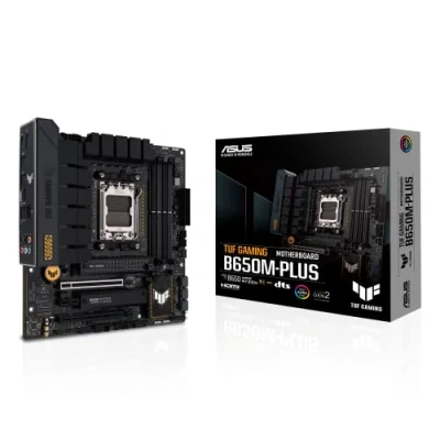 Image of ASUS TUF GAMING B650M PLUS AMD Ryzen AM5 Micro ATX motherboard, 14 power stages, PCIe 5.0 M.2 support, DDR5 memory, 2.5 Gb Ethernet, USB4 support and Aura Sync