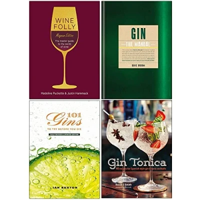 Image of Wine Folly Magnum Edition, Gin The Manual, 101 Gins To Try Before You Die &amp; Tonica 4 Books Collection Set