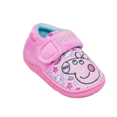 Image of Peppa Pig, Girls Slippers, Pink, Strap Closure, Size 5 10 Infant (Pink, UK Footwear System, Little Kid, Women, Numeric, Medium, 10)