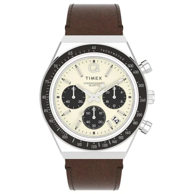 Image of Timex Men&#039;s Chronograph Quartz Watch with Leather Strap TW2V42800