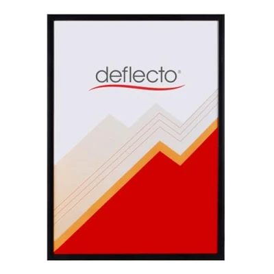 Image of Deflecto A2 Snap Frame Black Aluminium Clip Frames Wall Mount Picture Poster Hangers Photo Hanger Posters Display Holder Front Opening Clips (A2)