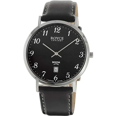 Image of Boccia Mens Chronograph Quartz Watch with Leather Strap 3634 02