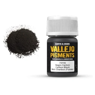 Image of VALLEJO 35 ML PIGMENTS CARBON SMOKE,BLACK