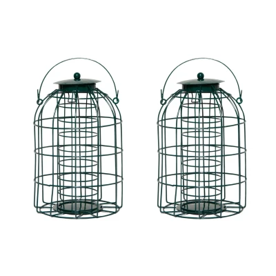 Image of Pack of 2 Wild Bird Fat Ball Feeder with Squirrel Guard