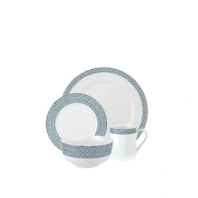 Image of Portmeirion Home Mallorca 16 Piece Set Boxed Set, Blue, White