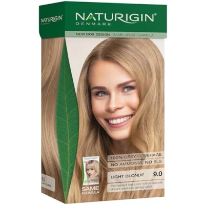 Image of Light Blonde Natural Hair Dye 9.0 Permanent No Ammonia