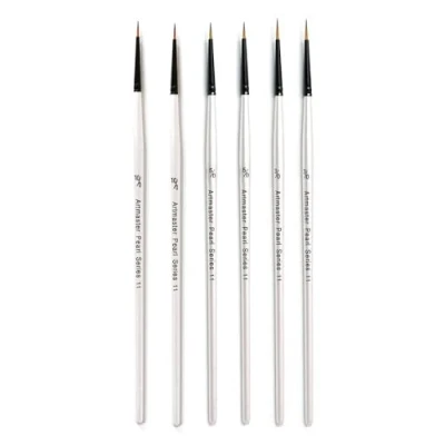 Image of Artmaster Pearl Watercolour Fine Detail Miniature Paint Brush Set of 6