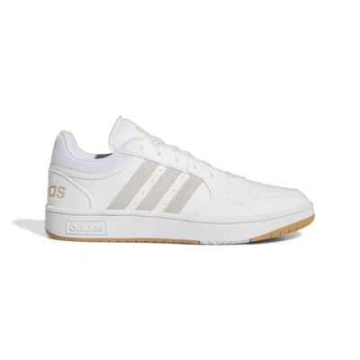 Image of adidas Men&#039;s Hoops 3.0 Low Classic Vintage Shoes, Ftwr White Magic Beige, 4 UK
