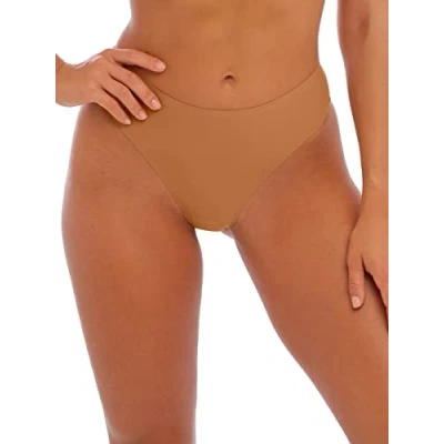 Image of Fantasie Smoothease Invisible Stretch Thong Cinnamon Brown One Size