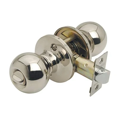 Image of Excel Architectural Privacy Bala Knobset with Adjustable Latch, Satinless, Polished Stainless Steel