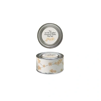 Image of East of India Orange Floral Tin Candle You are The Daughter Spiced