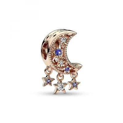 Image of Pandora Moments Charm 789643C01 Star and moon