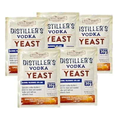 Image of 5X Still Spirits Distillers Vodka Yeast 20g for 25L 18% ABV