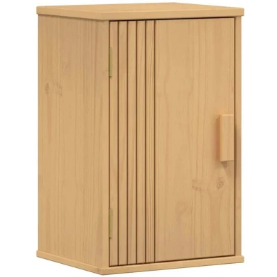 Image of vidaXL Bathroom Storage Cabinet 35x30x55 cm Solid Wood Pine