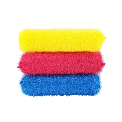Image of D.RECT Plastic Sponges for Teflon 3x Dual Sided Dishwashing Sponge Kitchen, Pot Cleaner, Scratch Free
