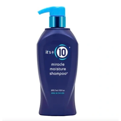 Image of It&#039;s a 10 Haircare Miracle Moisture Shampoo for Everyday Use, Hydrating, Colour Safe, Natural Ingredients, No Added Sulfates, Vegan, 295ml