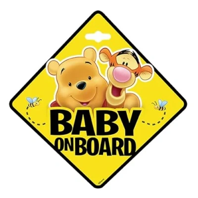 Image of Disney 9625 Baby On Board Winnie The Pooh Safety Sign