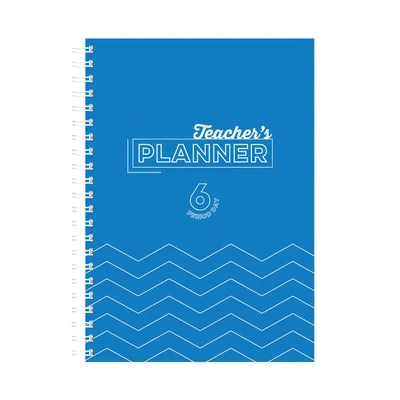 Image of Silvine A4 Teacher&#039;s Academic Planner with Durable Hardback Covers and 204 x6 Period Pages, Blue