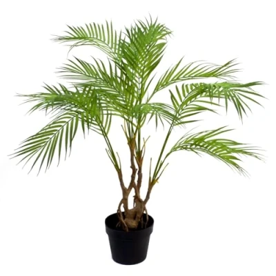 Image of 90cm Artificial Areca Palm Plant Twisted Detail Trunk