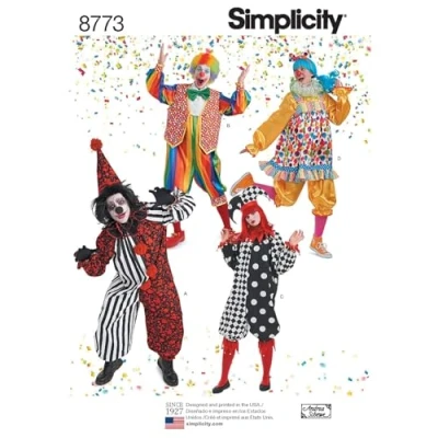 Image of Simplicity SimplicityPattern 8773 Misses&#039;, Men&#039;s and Teens&#039; Costumes, Paper, White, ONE Size