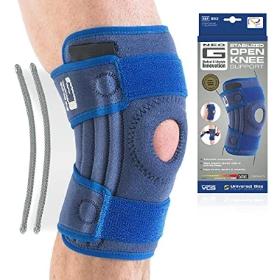 Image of Neo G Knee Support Brace Stabilised Open Patella For Pain Arthritis, Joint Pain, Meniscus Tear, Ligament Injuries, Running Adjustable Compression Strap