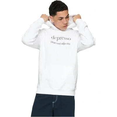 Image of Mister Tee Depresso Hoodie, Men&#039;s, Size: Small, White