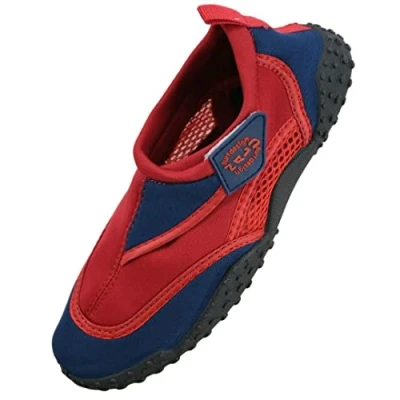 Image of Aqua Beach Surf Wet Water Shoes Boys Girls Mens Womens Unisex Wetsuit Boots (Red Child 11)