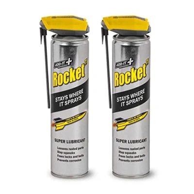 Image of Rocket TT Multi Use Super Lubricant WD Spray Bottle 300ml Leaves Anti corrosion coating (2 pack)