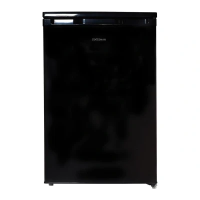Image of Statesman L255B Under Counter Larder Fridge, 55cm, 2 Adjustable Glass Shelves, Large Salad Drawer, Internal Light, Reversible Door, Feet, Black