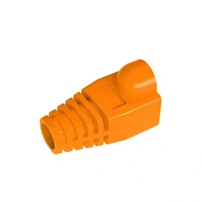 Image of VIVOCH 50 Pcs Cat5 Cat5E Cat6 Strain Relief Boot, RJ45 Plug Connector Cover Modular Network Cap Cable Boots, Orange